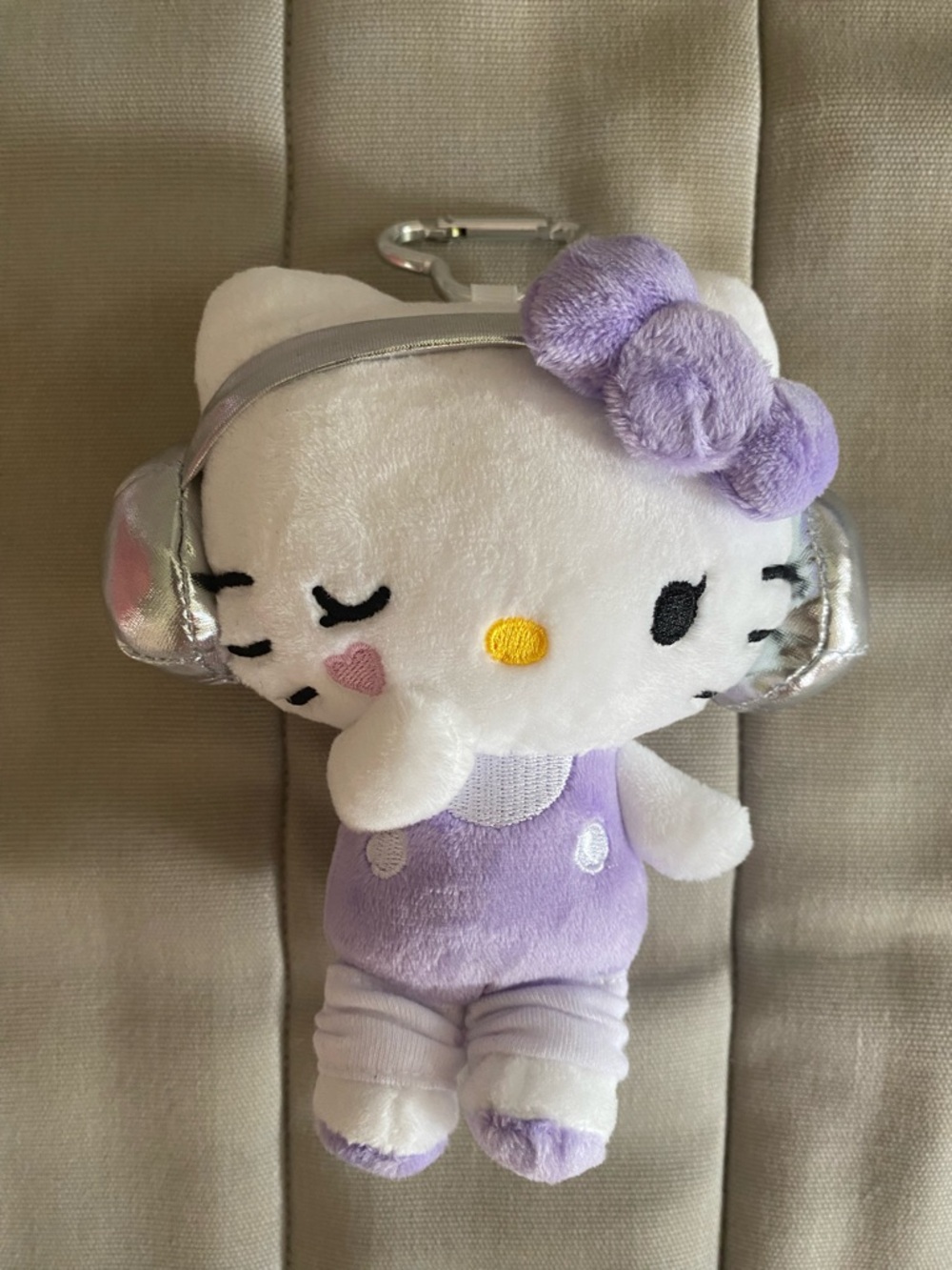 Headphones Hello Kitty Plush Keychain